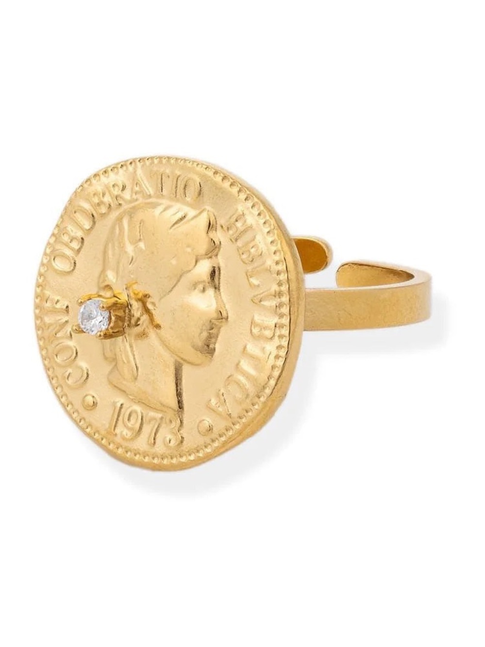 New Bracha coin ring. Zeal coin. Adjustable one size gold